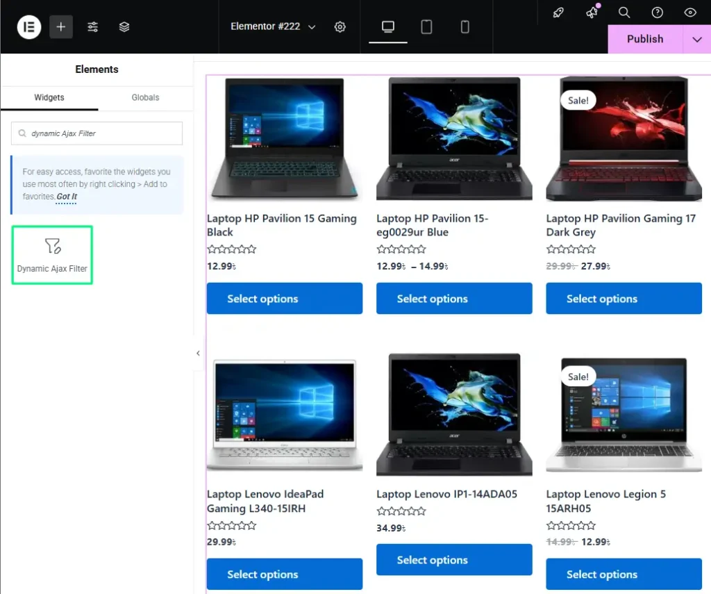dynamic ajax filter in elementor 1 1024x855 1
