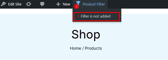 filter not added