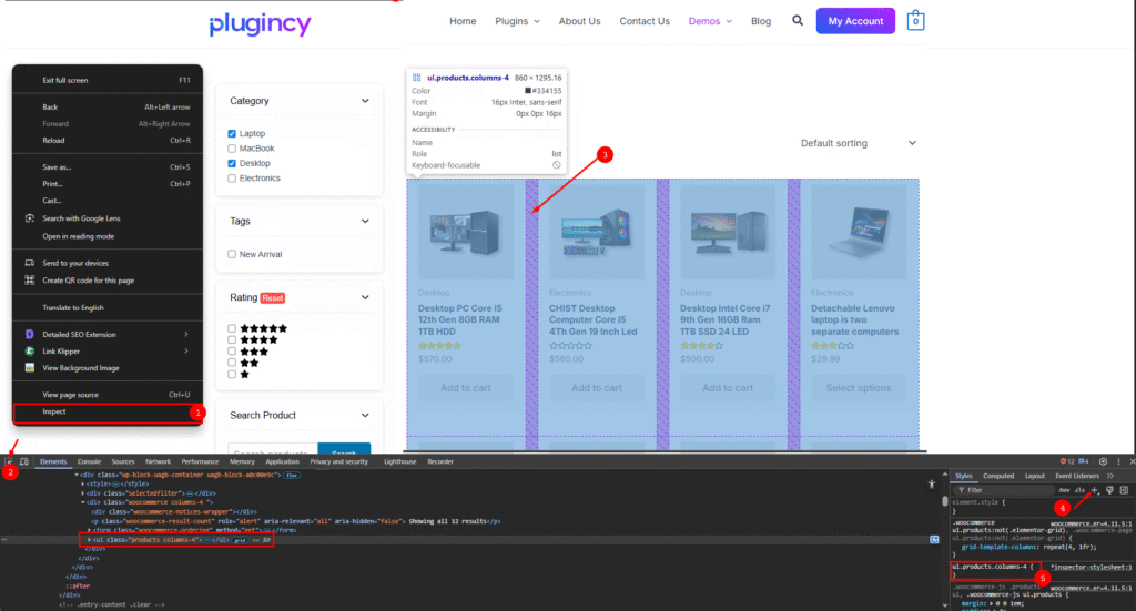 get product selector