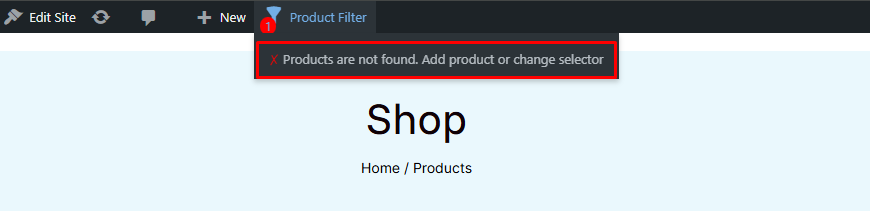 product not found issue