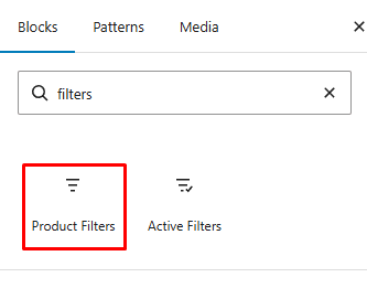 Add the Product Filters block or Filter by Attribute block