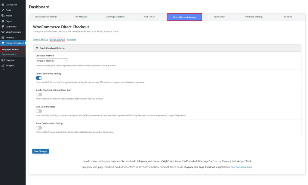 Direct checkout buttons behavior handle