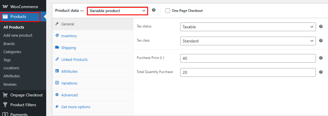 Review Variable Prices