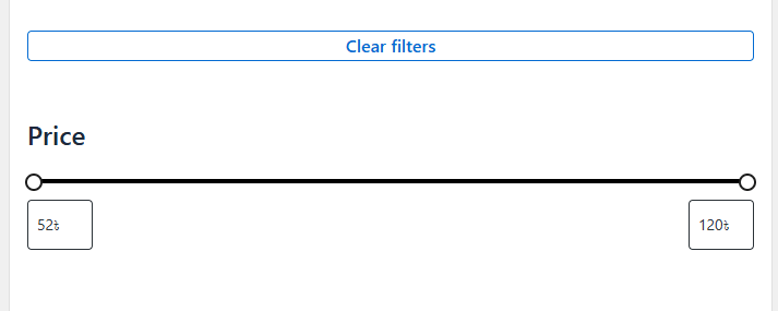 Use Filter Products by Price in Widgets