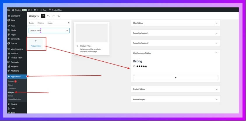 Add Filter by Rating in WooCommerce Using the Built-in WordPress Filter Widget