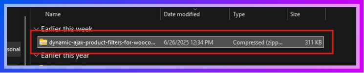 Click Choose File and upload the plugin ZIP file.