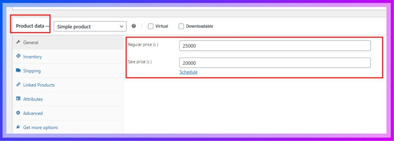 Click Update or Publish to save the product