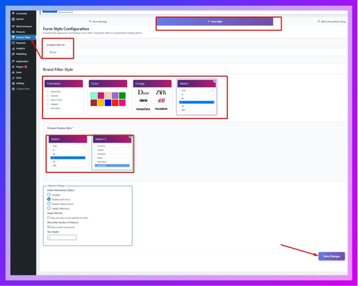 Depending on the style, you can further customize (e.g., upload brand logos for the image option).