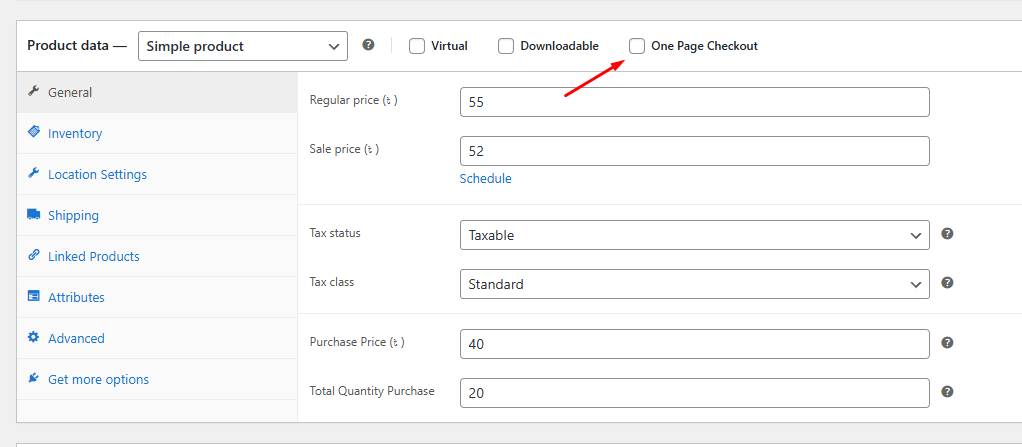 Enable One Page Checkout