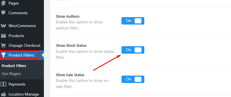 Enable Stock Status in Form Manage