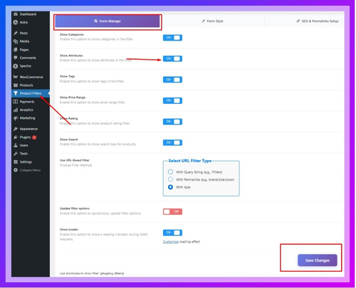 Enable it to display the brand filter in the widget area.