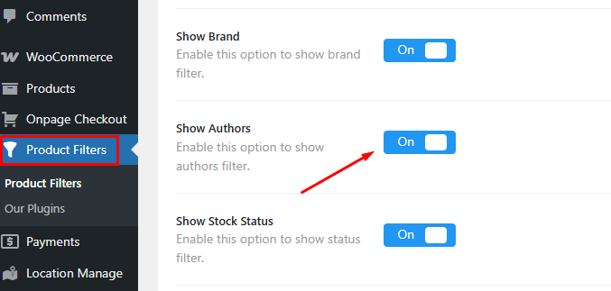 Enable the Author Filter in Form Settings