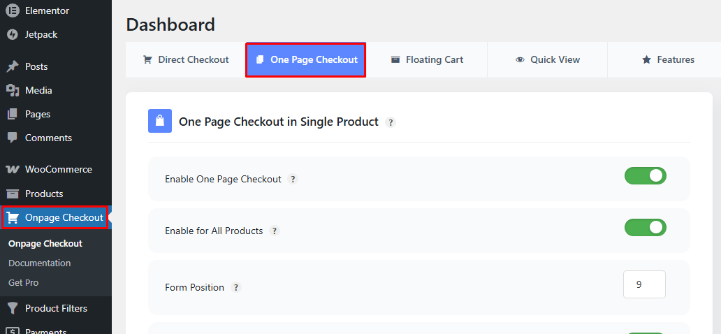 Single Product One Page Checkout