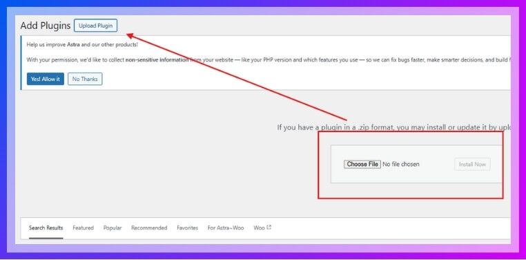Upload the pro version of Dynamic AJAX Product Filters for WooCommerce Plugin