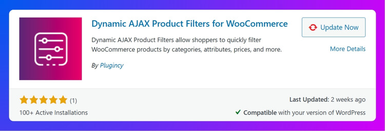 install WooCommerce AJAX product filter plugin