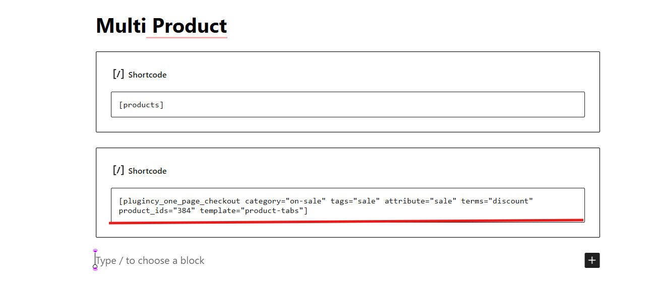 setup Multi Product One Page Checkout Using Shortcode