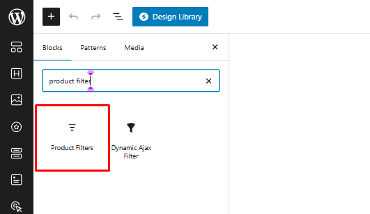 setup product Filter Options