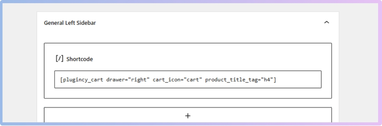 Add a Shortcode or Text, or Custom HTML widget
