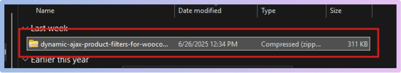 Click Choose File and select the plugin ZIP file from your computer.