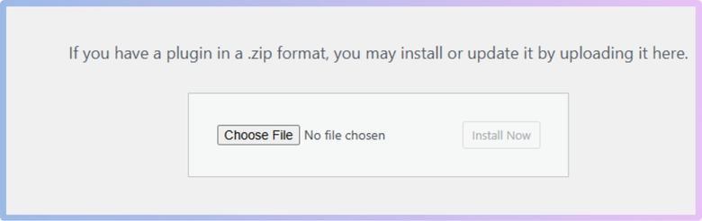 Click the Upload Plugin button at the top of the page.