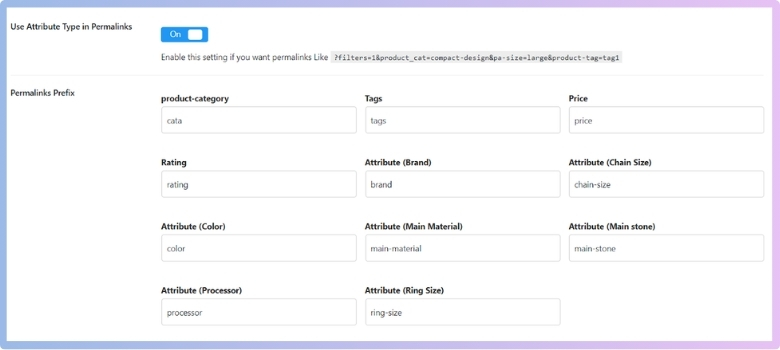 Configure Permalinks with Attribute Prefixes (Advanced Method)