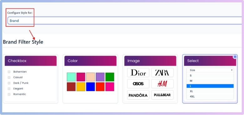 Customize Filter Styles