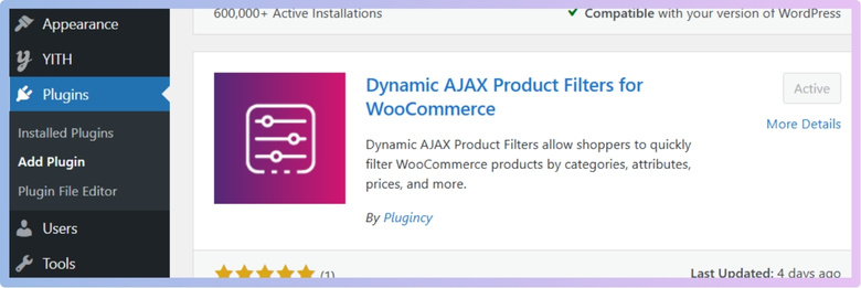 Dynamic AJAX Product Filters Install free Version