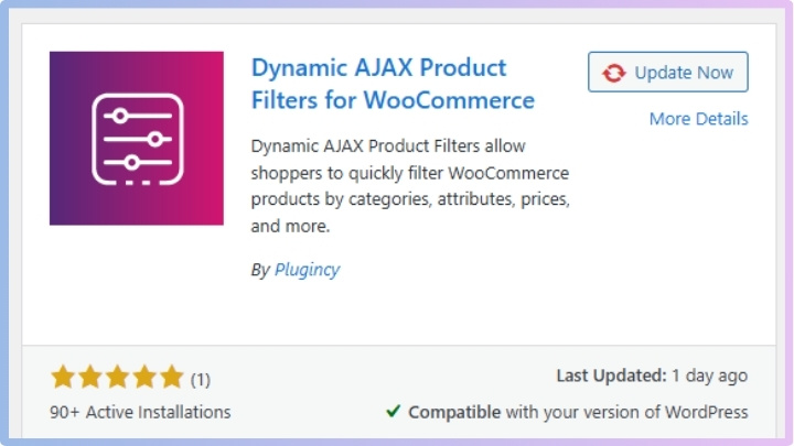Dynamic AJAX Product Filters for WooCommerce.