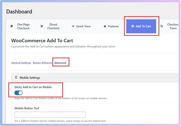 Enable Sticky Add to Cart Button on Mobile (PRO Feature)