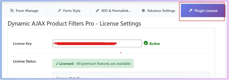 Enter the license key you received via email or from your account dashboard.