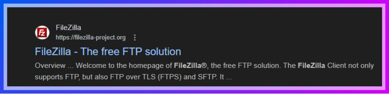 FillZilla - The Free FFTP Solution