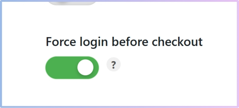 Force login before checkout