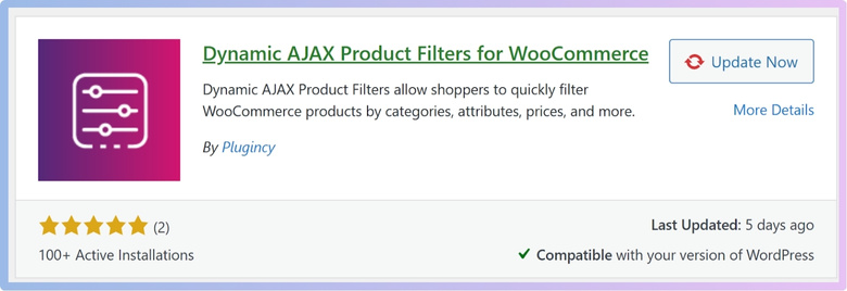 Free Dynamic AJAX Product Filters for WooCommerce Install