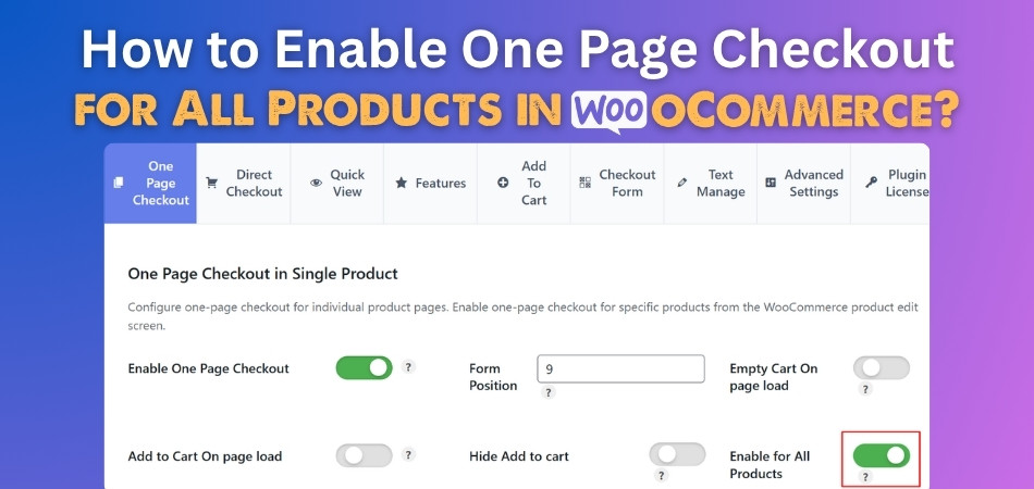 How to Enable One Page Checkout for All Products in WooCommerce