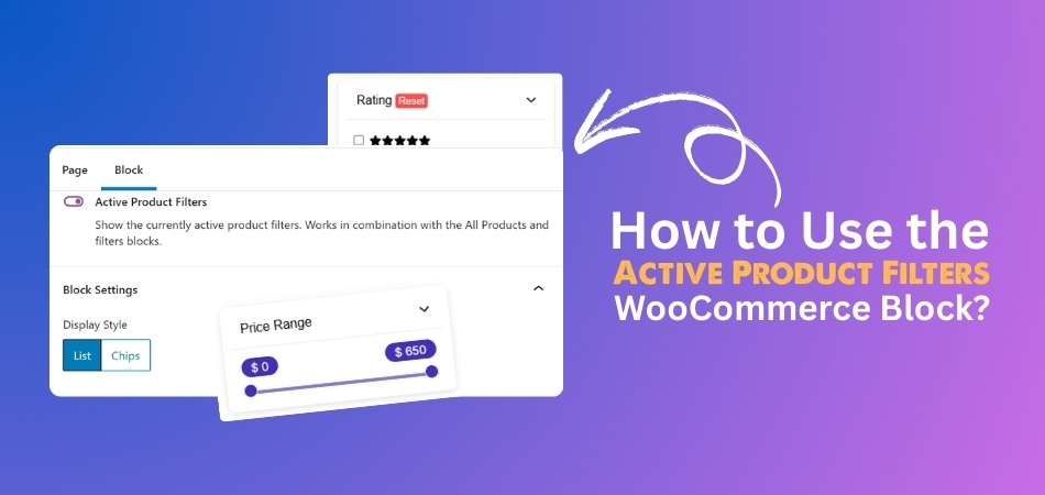 How to Use the Active Product Filters WooCommerce Block