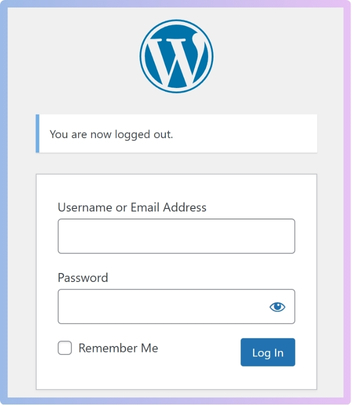 Log in WordPress Dashboard