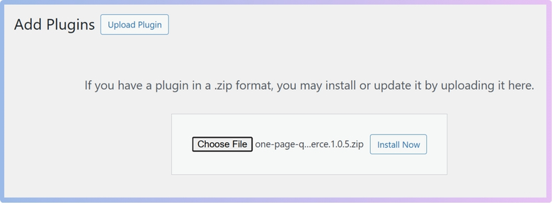 Log in to WordPress Admin Dashboard Go to Plugins Add New Click Upload Plugin Select the ZIP file you downloaded Click Install Now