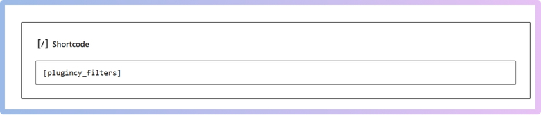 Plugincy Shortcode