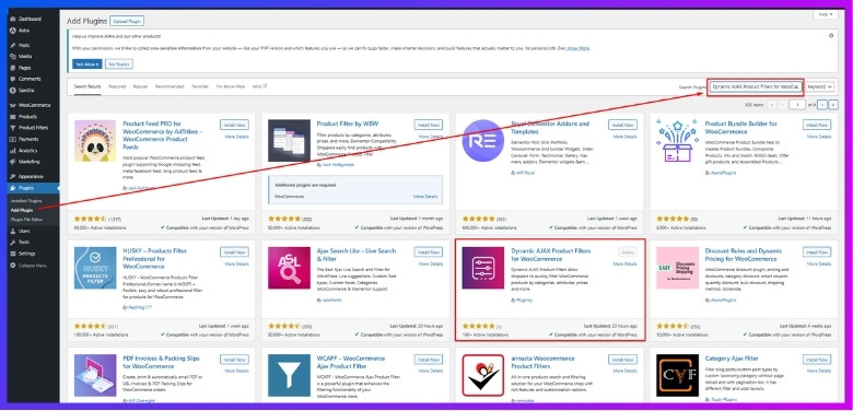 Search for Dynamic AJAX Product Filters for WooCommerce by plugincy.