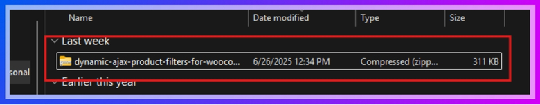 Select the plugin ZIP file from the plugin’s official source.