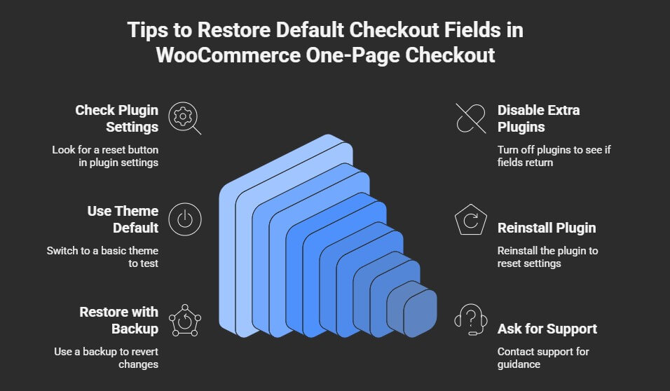 Tips to Restore Default Checkout Fields in WooCommerce One-Page Checkout