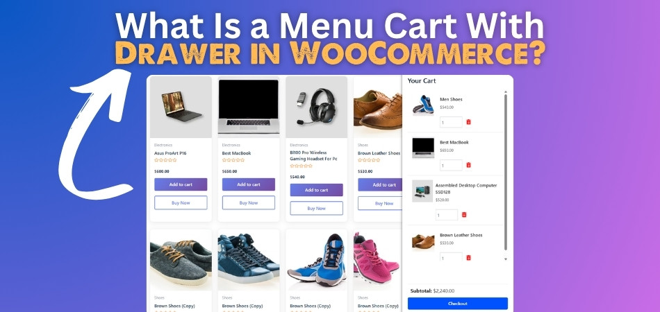 What Is a Menu Cart With Drawer in WooCommerce?