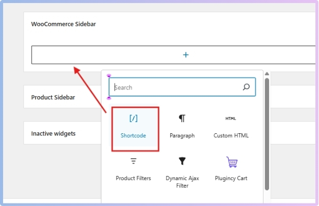 fixed cart element on your site use Shortcode