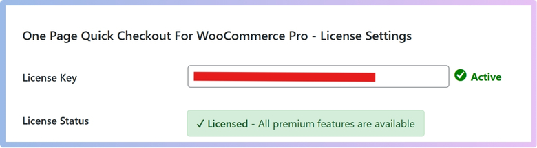 license key to unlock PRO-only features.