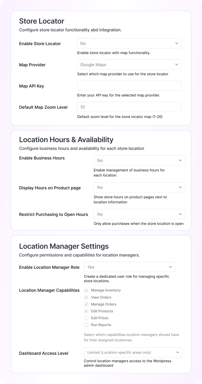 luLocation Store Details