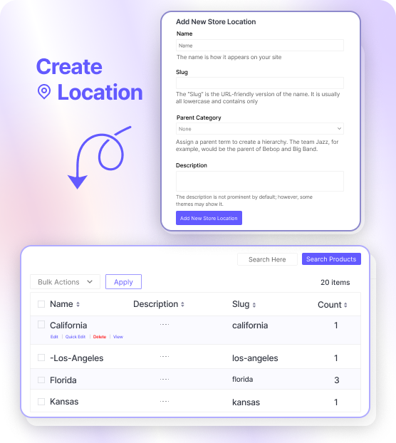nManage Locations with few steps