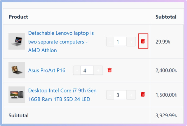 you will see the following result on the checkout page