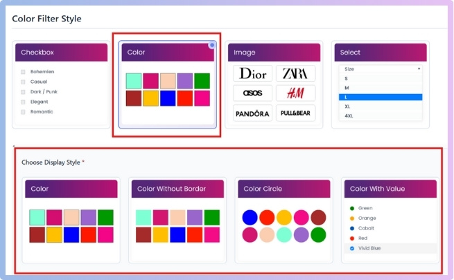 Add Color Swatches as a Filter
