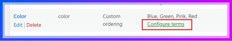 Add color terms like Red, Blue, Green, and so on