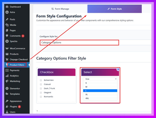 Adjust Filter Settings